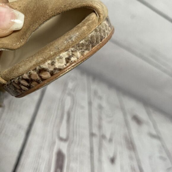 Calvin Klein Heels Womens‎ Sz 8M Fail Open Toe Suede Animal Print Pump - Picture 11 of 12